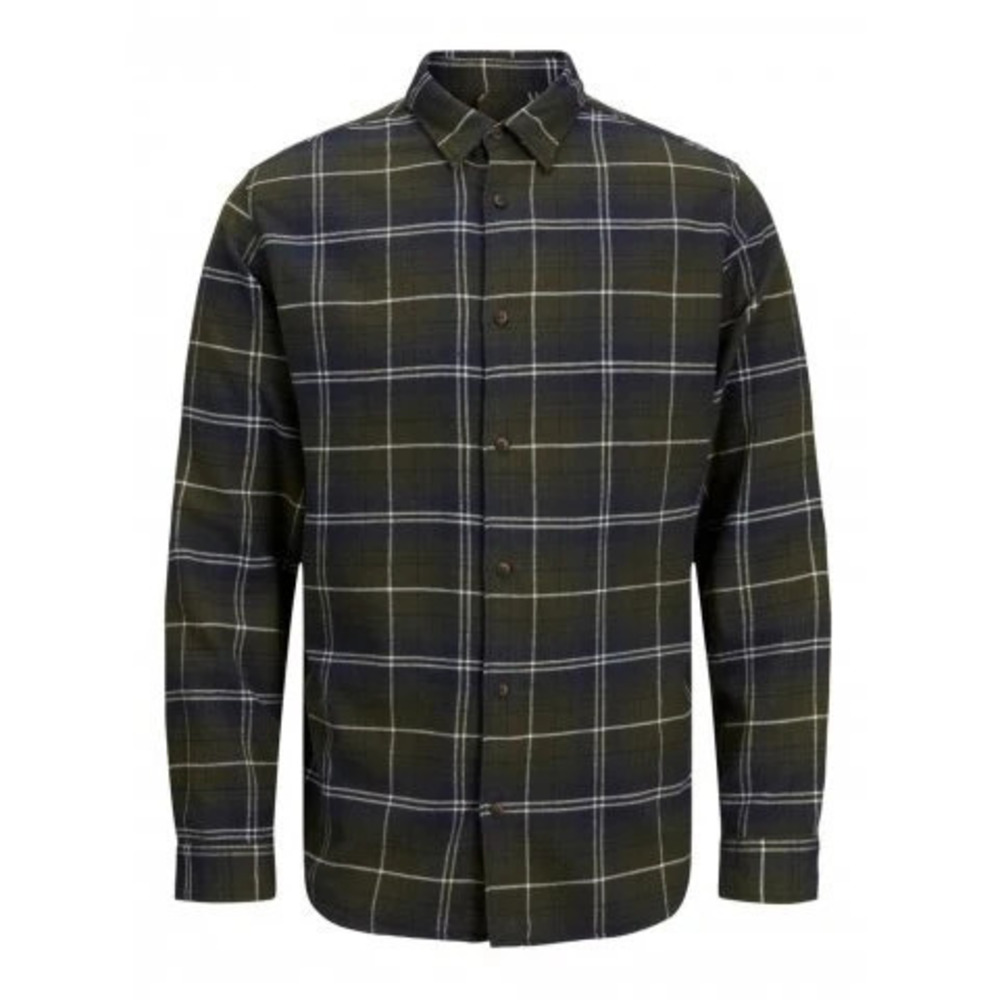 Jack & Jones Dk Green/Navy Plaid Flannel/14868